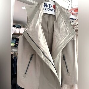 Vince linen and leather vest